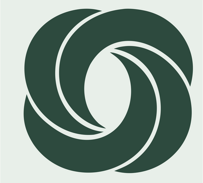 Rotating Knot Bagel Logo #e8efe9/#2d4a3e