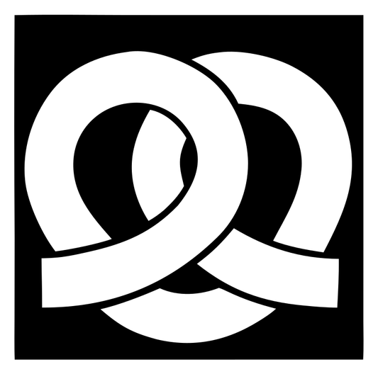 Pretzel Negative Space Logo Set