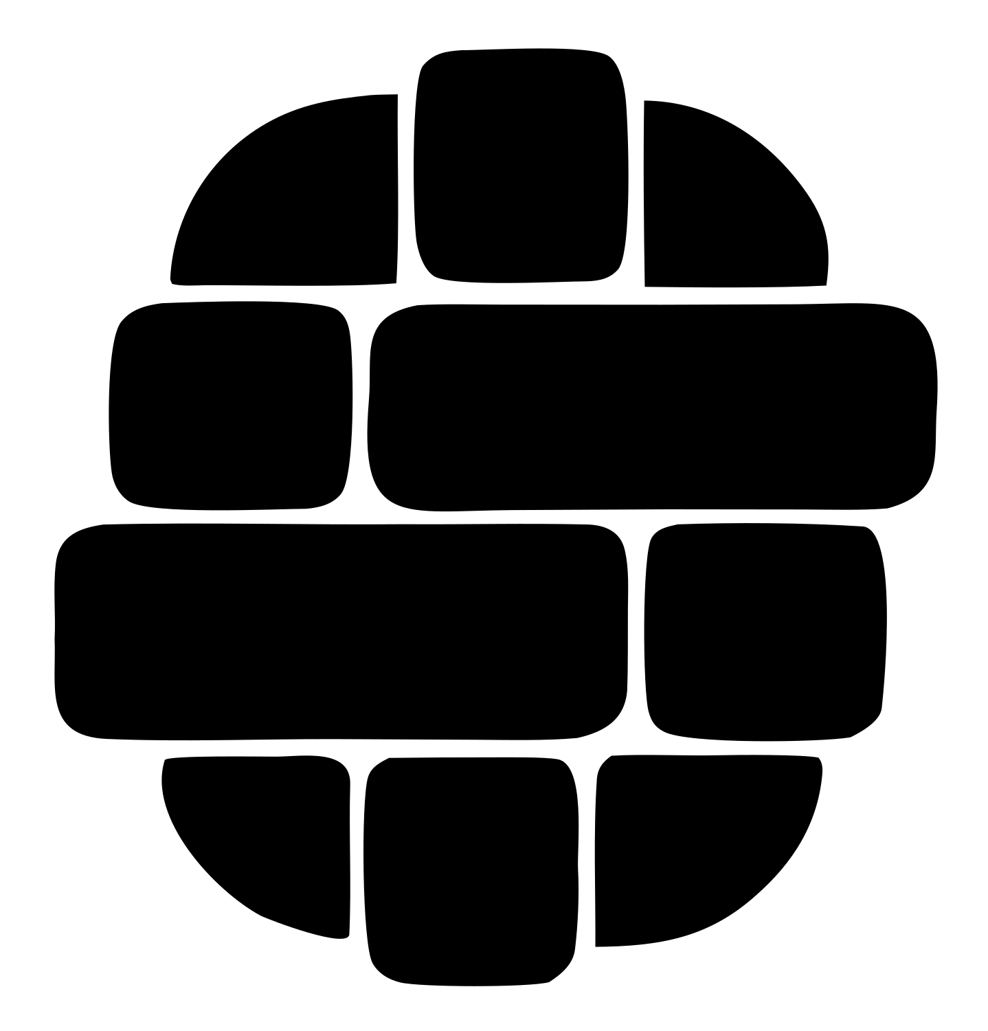 Brick Pattern Sushi Roll Logo #ffffff/#000000
