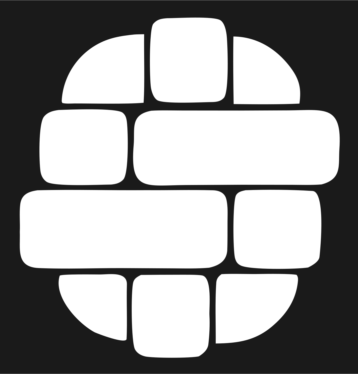 Brick Pattern Sushi Roll Logo #1a1a1a/#ffffff