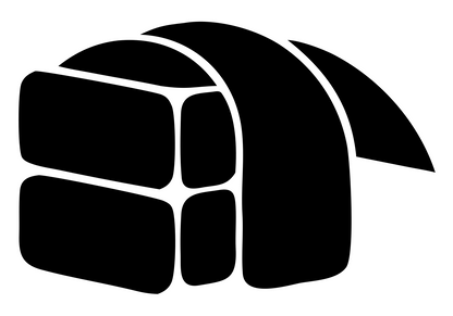 Sushi Block Grid Logo #ffffff/#000000