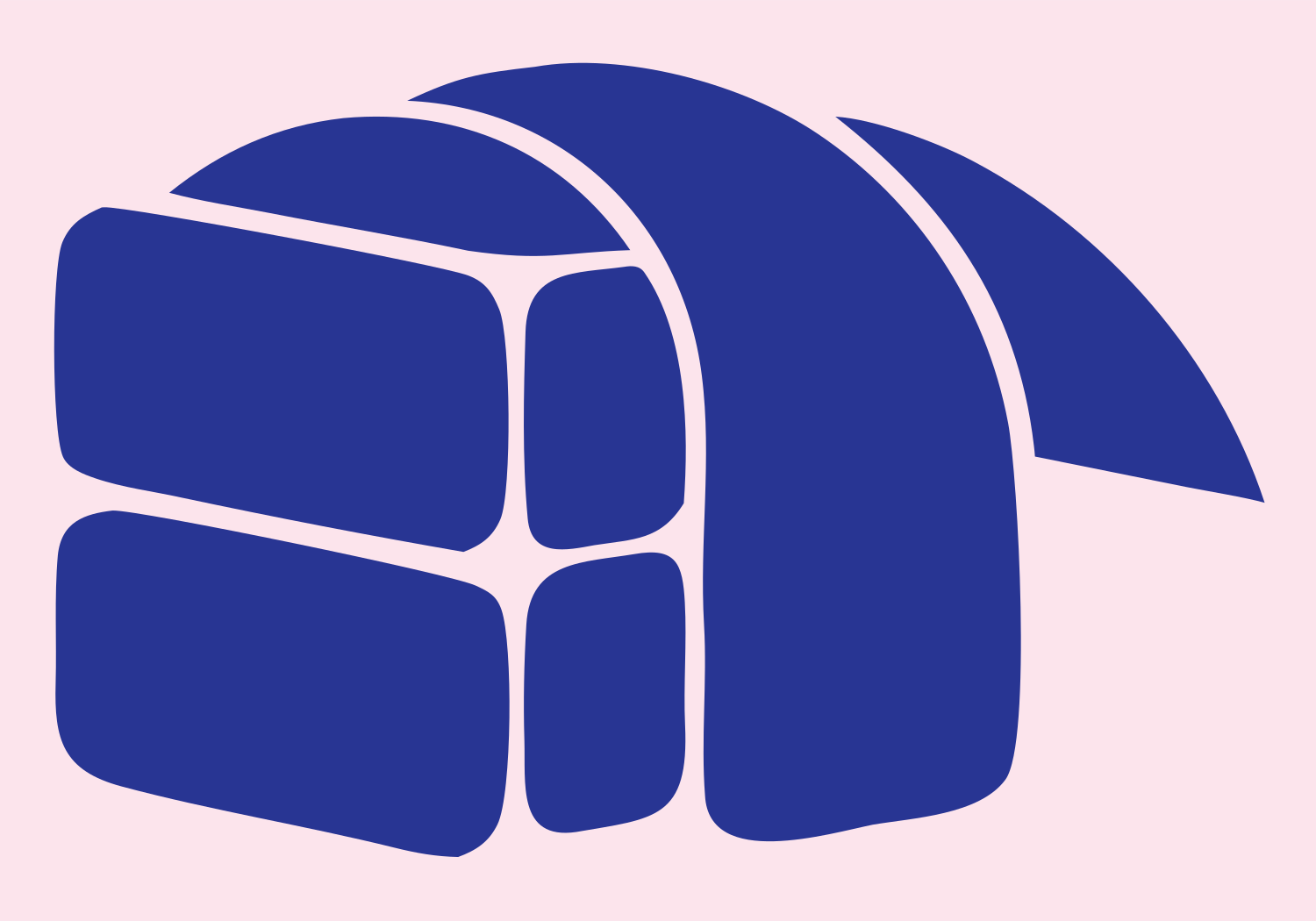 Sushi Block Grid Logo #fce4ec/#283593