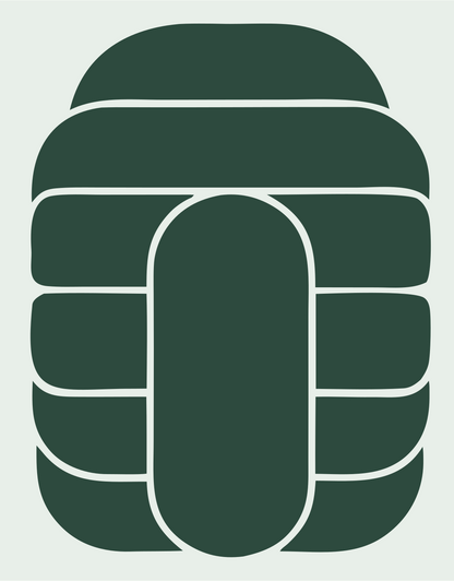 Woven Grid Sushi Logo #e8efe9/#2d4a3e