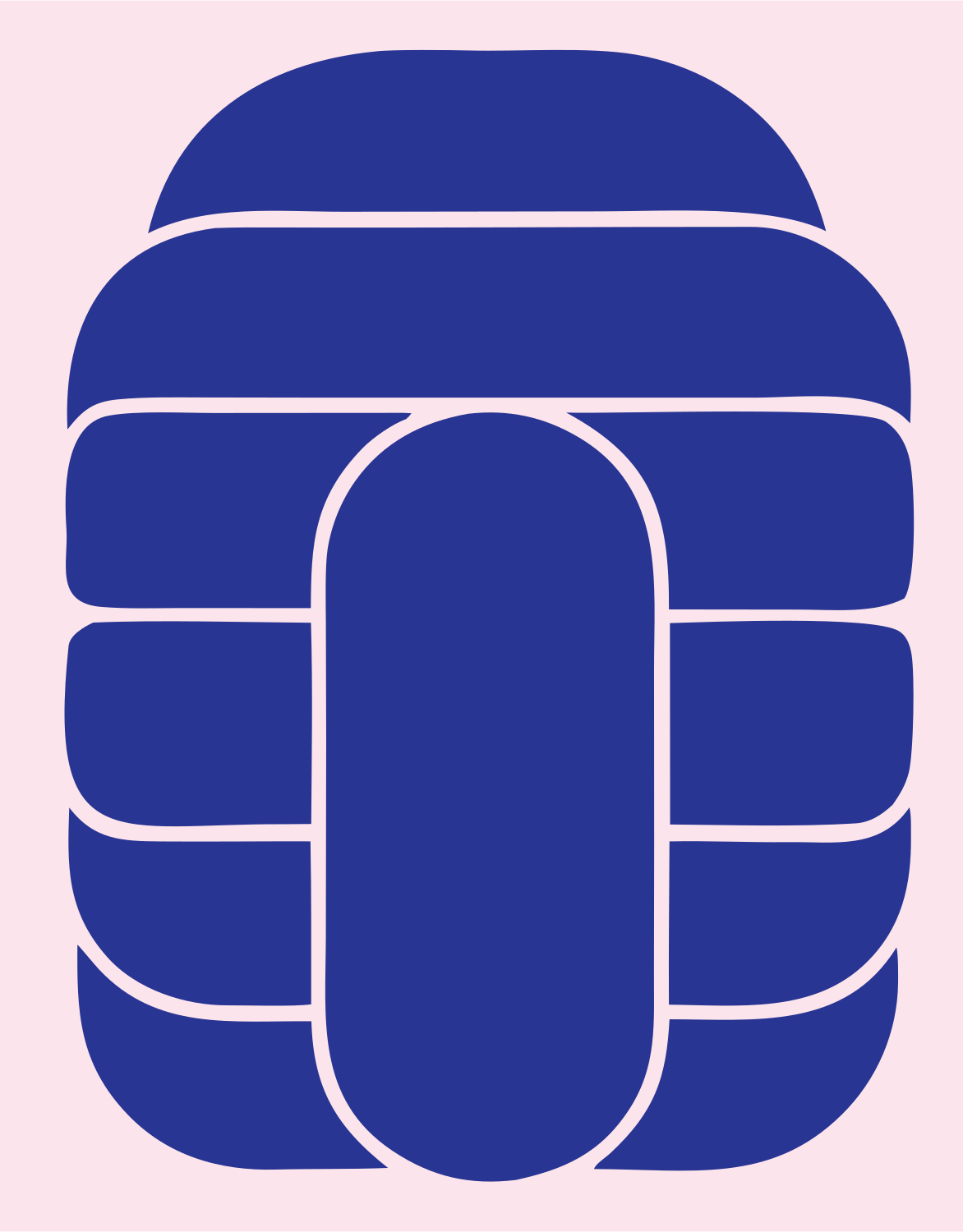 Woven Grid Sushi Logo #fce4ec/#283593