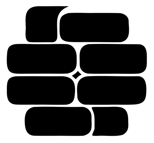 Brutalist Brick Wall Sushi Logo