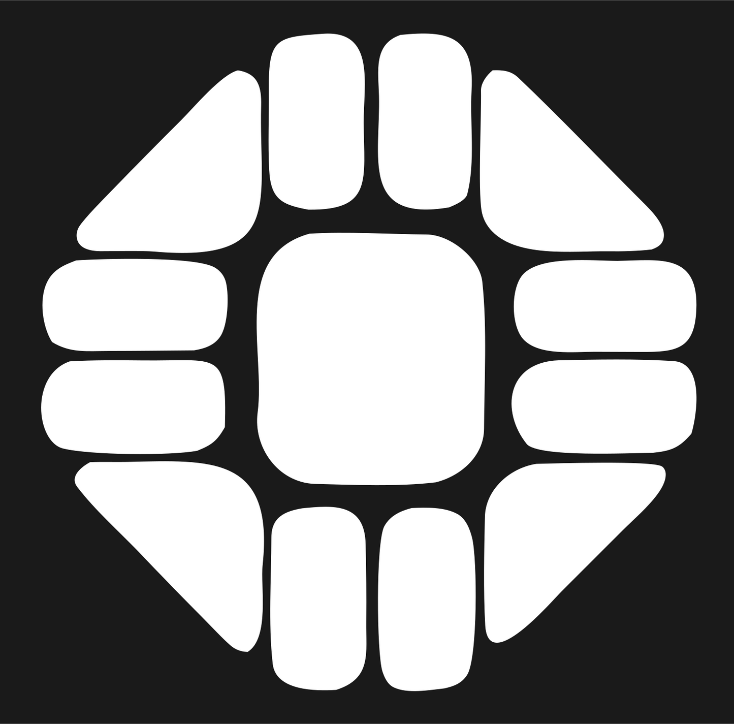 Segmented Circle Sushi Logo #1a1a1a/#ffffff
