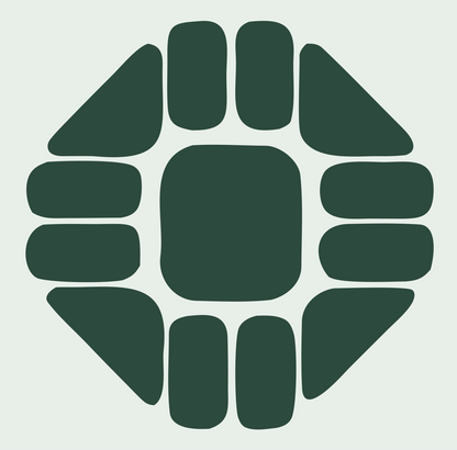 Segmented Circle Sushi Logo #e8efe9/#2d4a3e