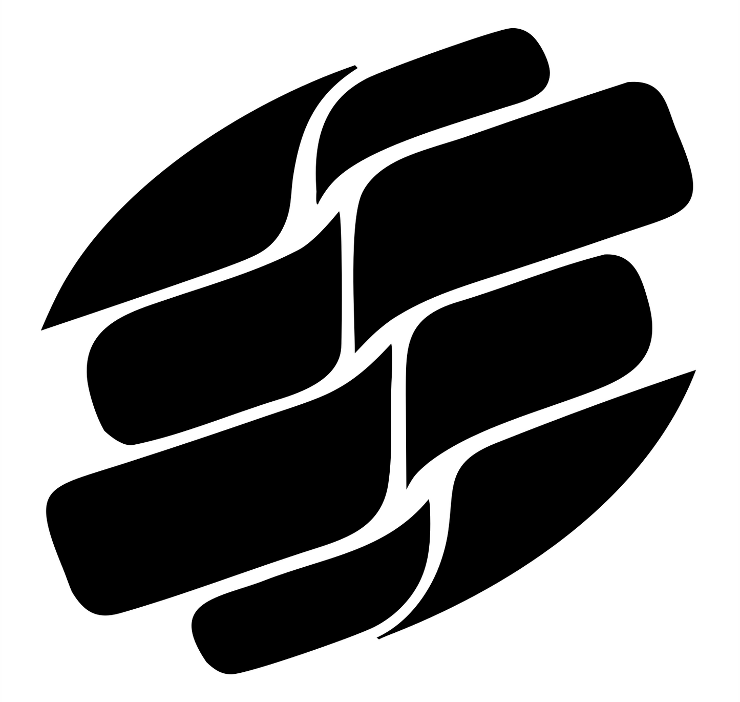 Fractured Slab Circle Logo #ffffff/#000000