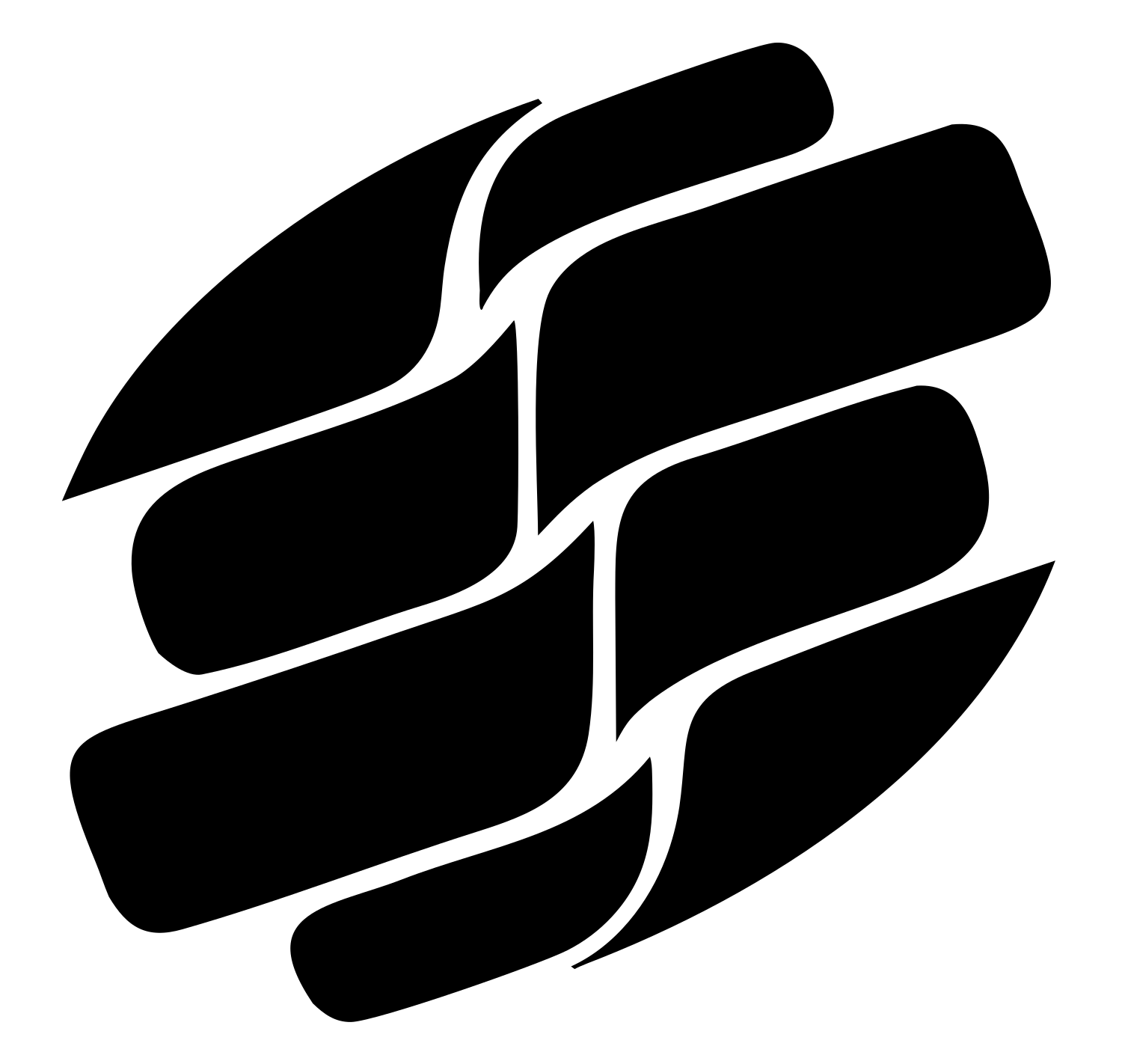 Fractured Slab Circle Logo #ffffff/#000000