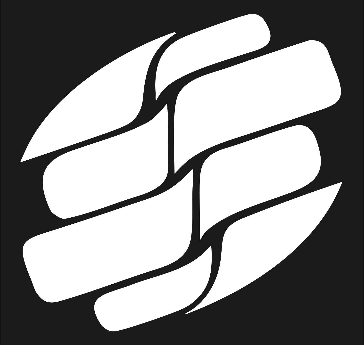 Fractured Slab Circle Logo #1a1a1a/#ffffff