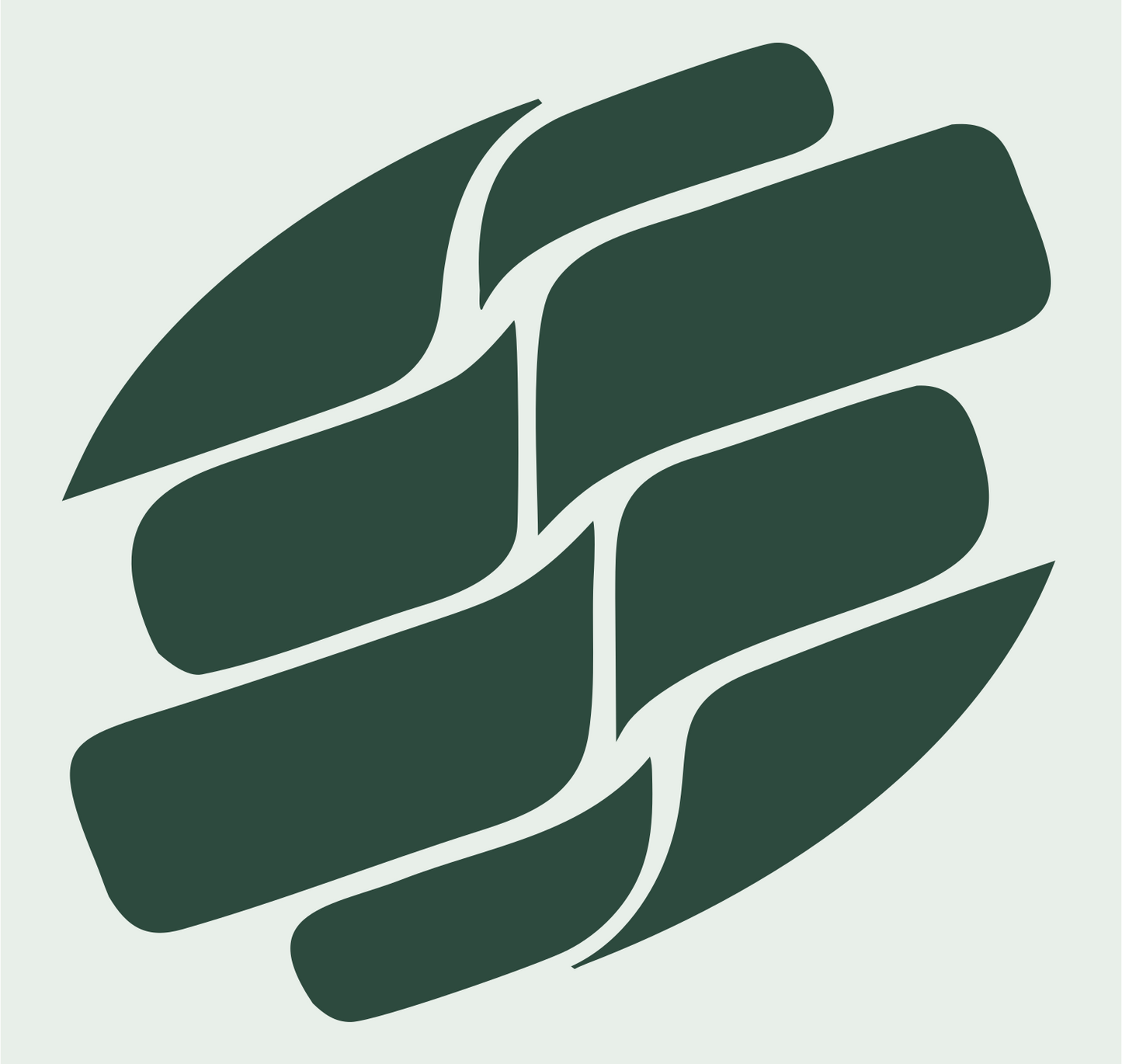 Fractured Slab Circle Logo #e8efe9/#2d4a3e