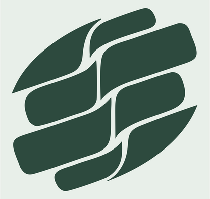 Fractured Slab Circle Logo #e8efe9/#2d4a3e