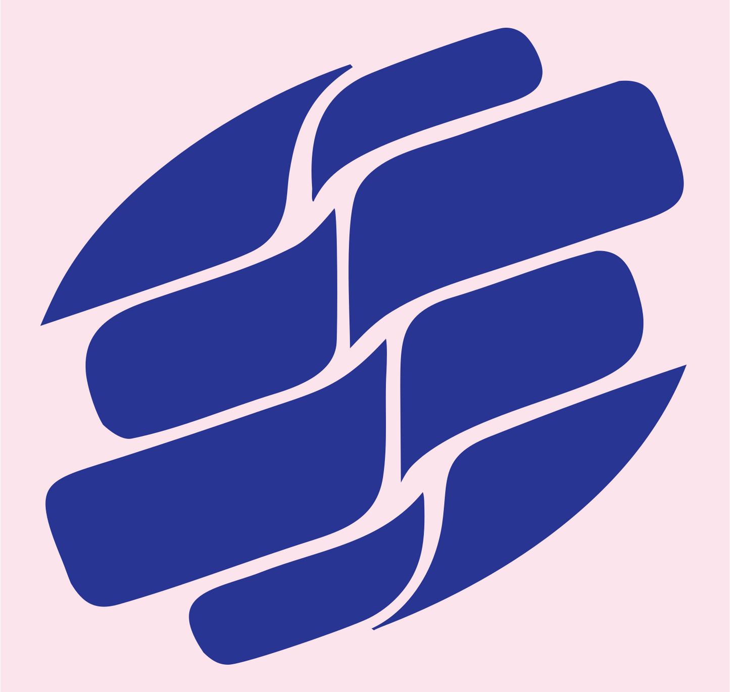 Fractured Slab Circle Logo #fce4ec/#283593