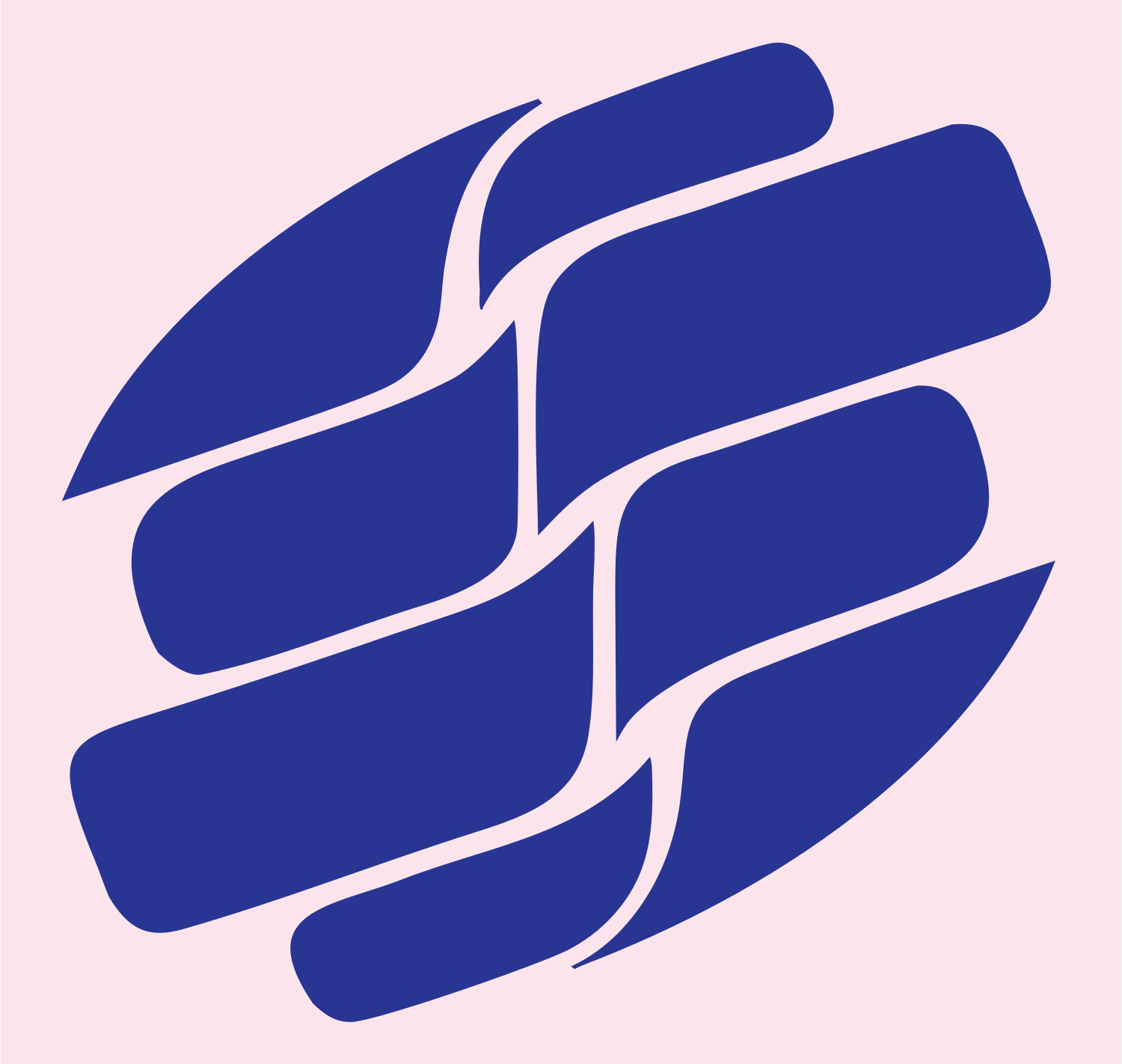 Fractured Slab Circle Logo #fce4ec/#283593