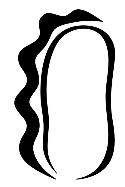 Hand-Drawn Hot Dog Logo #ffffff/#000000