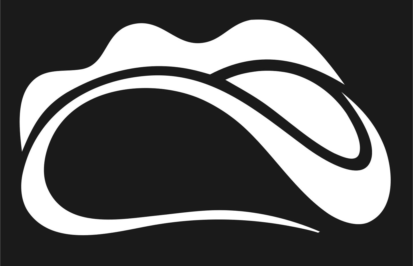 Curved Taco Shell Logo #1a1a1a/#ffffff