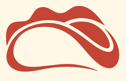 Curved Taco Shell Logo #fff8e7/#c44536