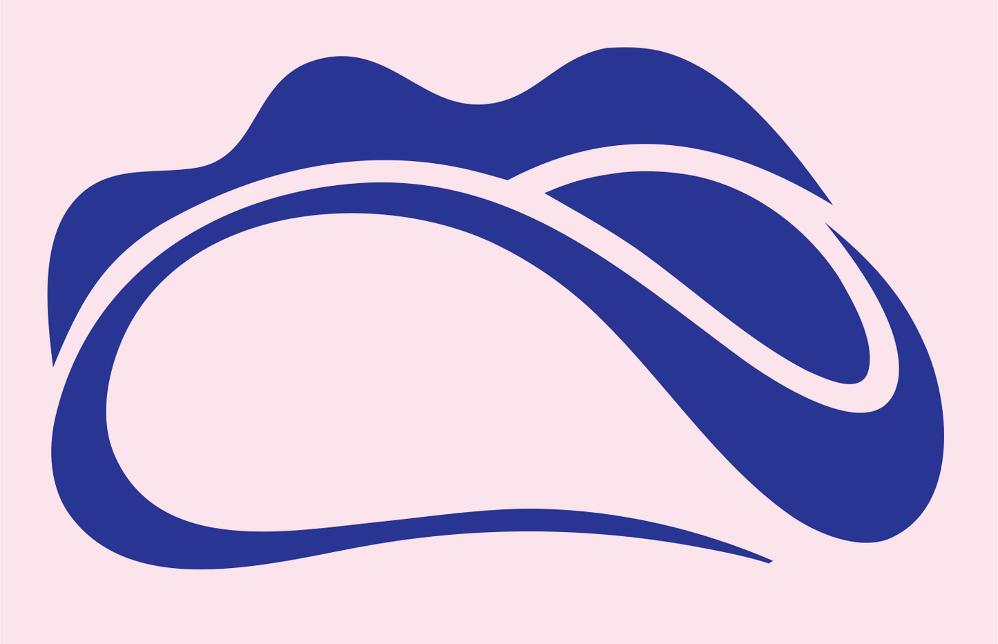 Curved Taco Shell Logo #fce4ec/#283593