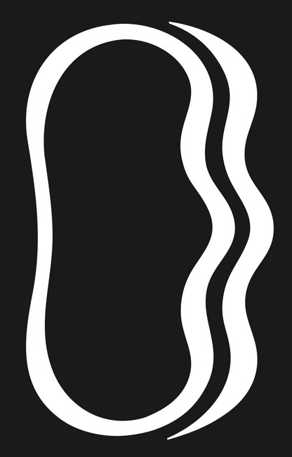 Wavy Bean Shape Logo #1a1a1a/#ffffff