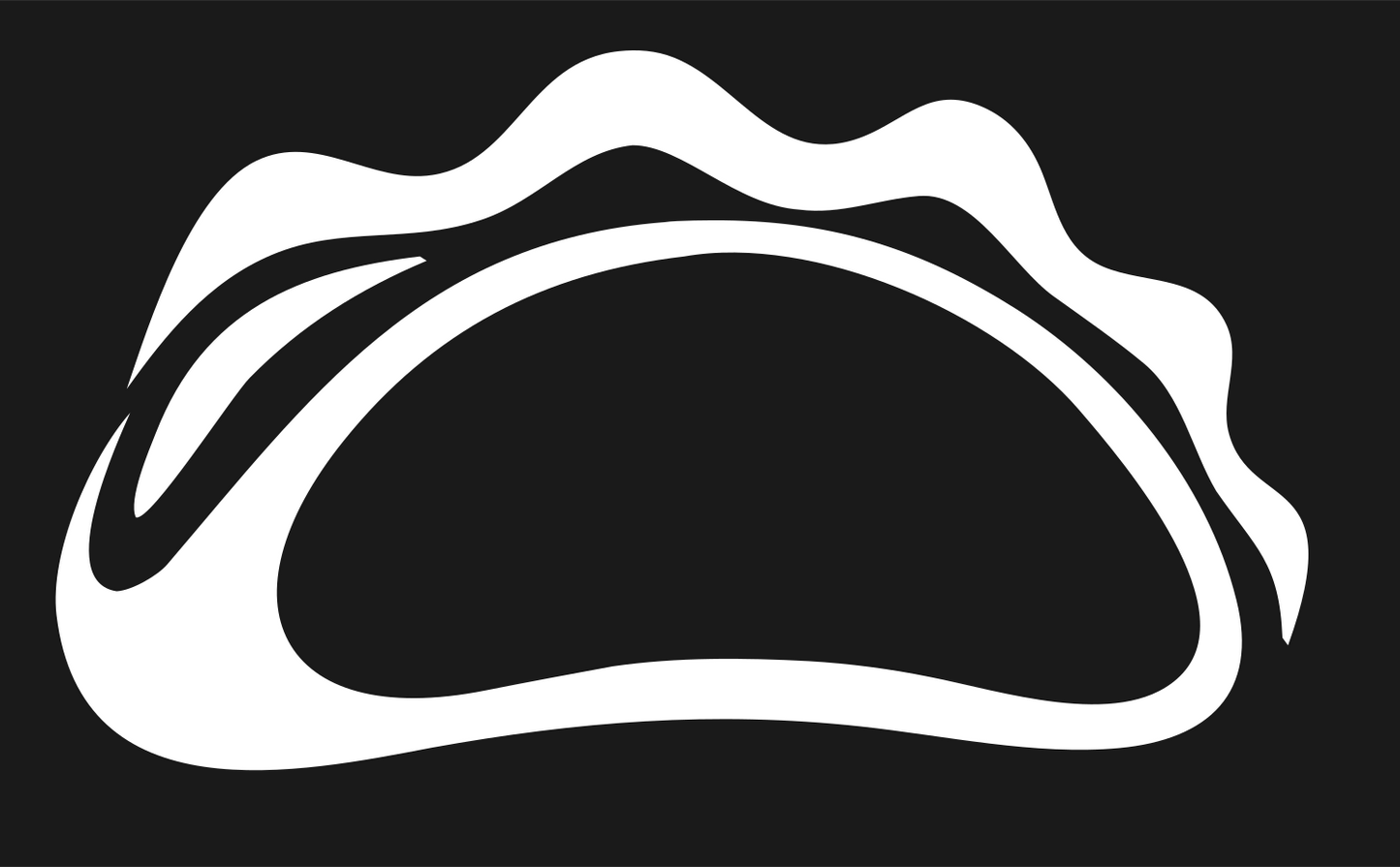 Hand-Drawn Taco Silhouette Logo #1a1a1a/#ffffff