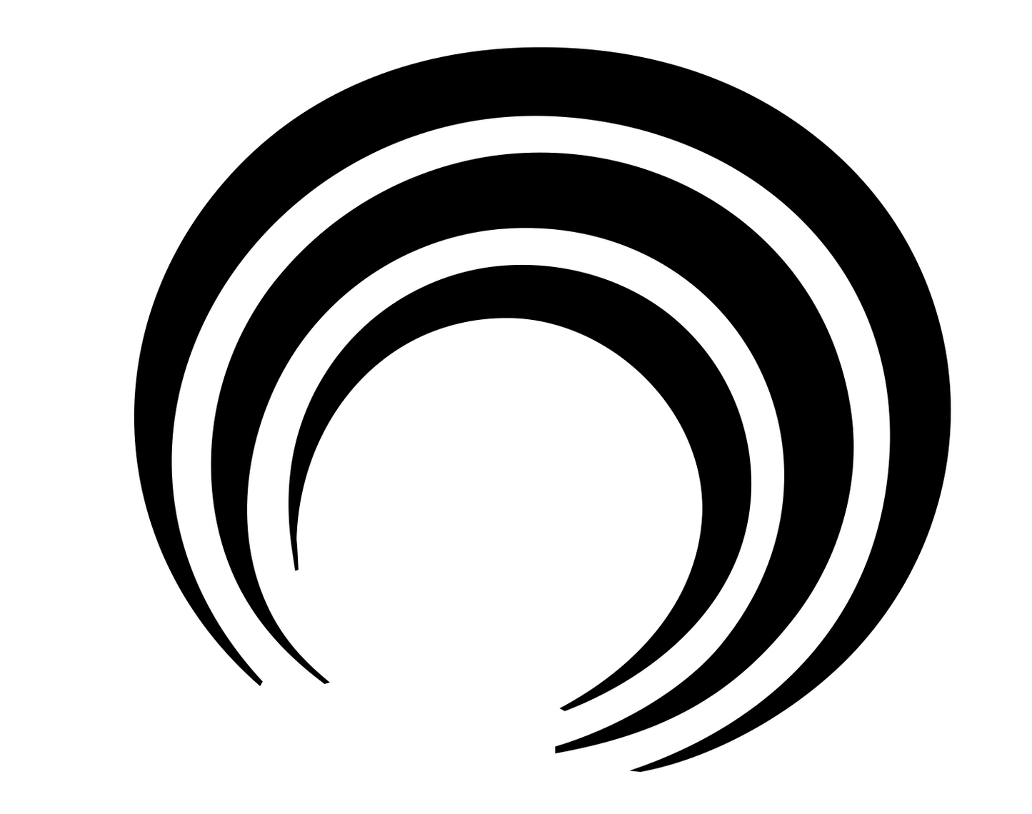 Concentric Arcs Taco Logo #ffffff/#000000