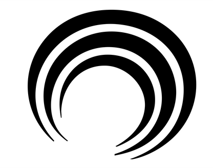 Concentric Arcs Taco Logo #ffffff/#000000