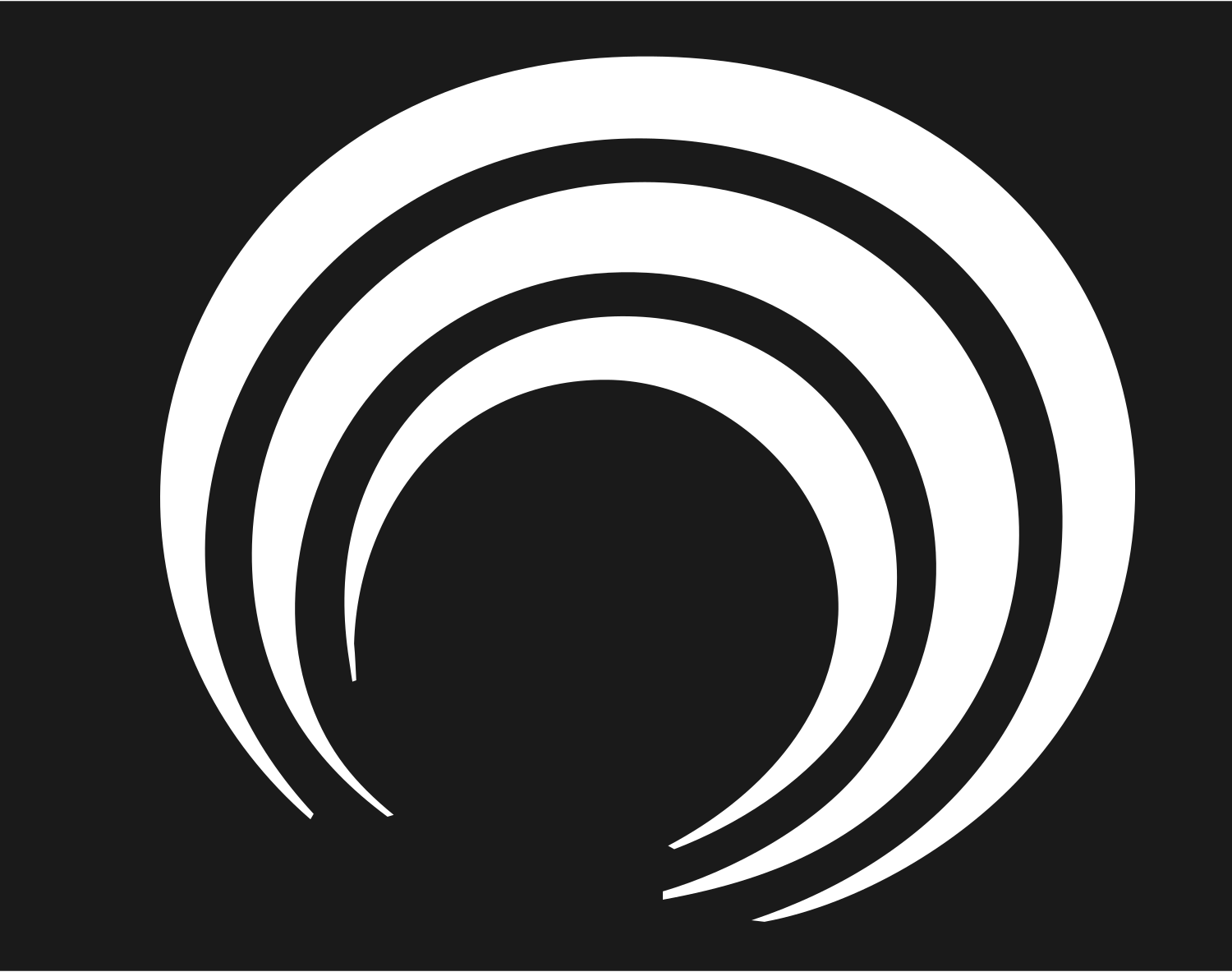 Concentric Arcs Taco Logo #1a1a1a/#ffffff