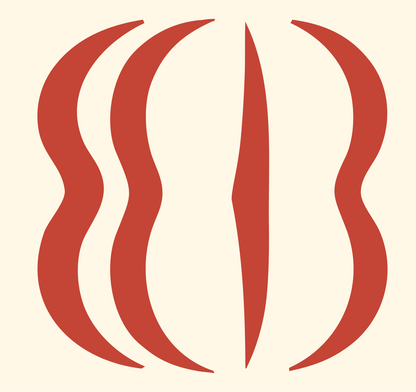 Wavy Steam Taco Logo #fff8e7/#c44536