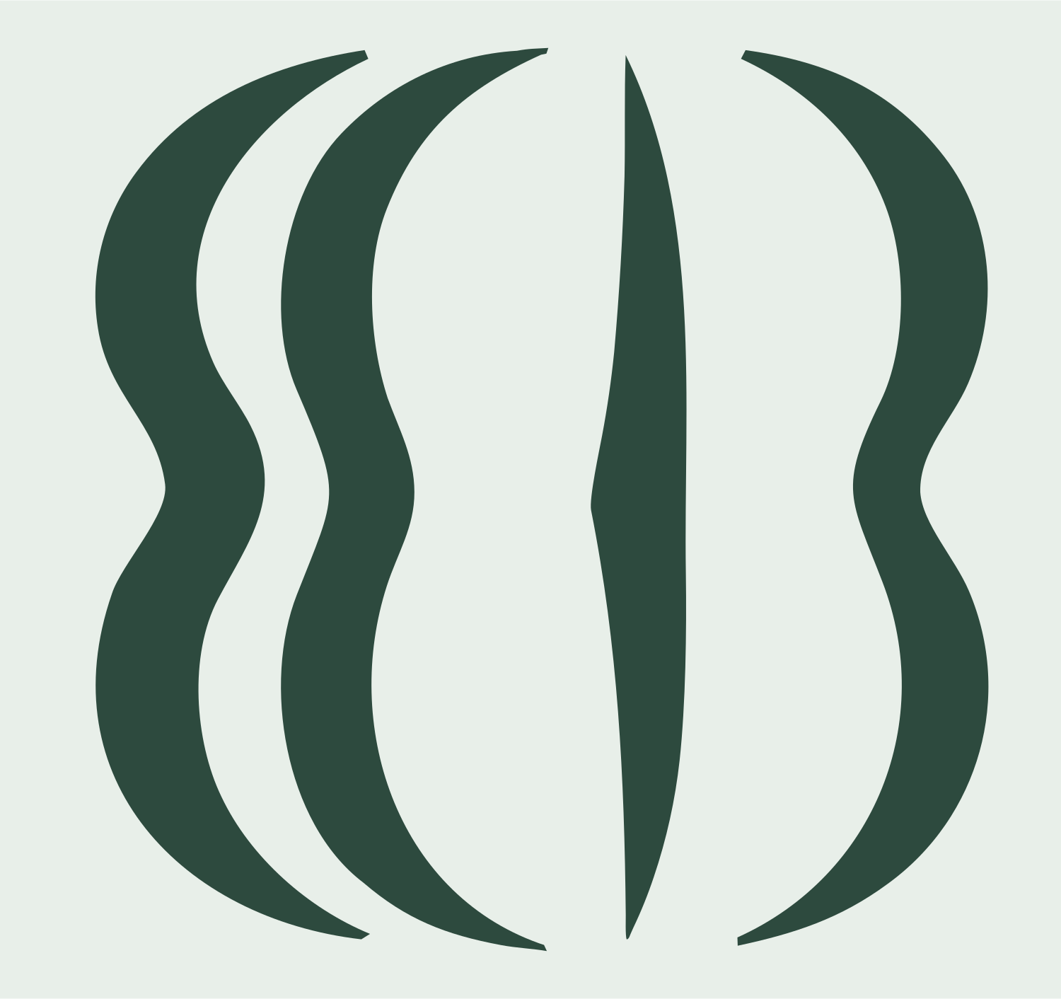 Wavy Steam Taco Logo #e8efe9/#2d4a3e