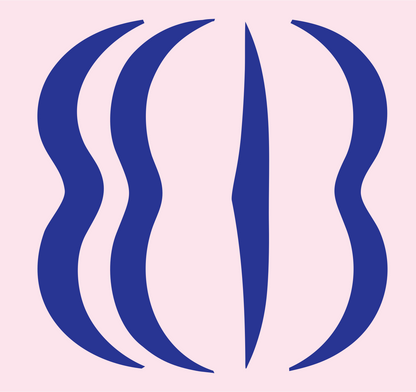Wavy Steam Taco Logo #fce4ec/#283593