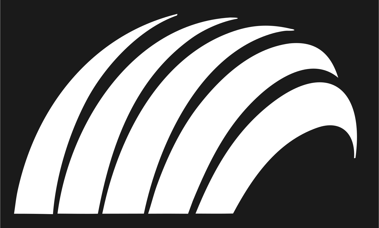 Sweeping Arch Stripes Logo #1a1a1a/#ffffff