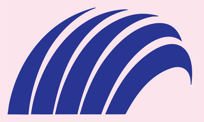 Sweeping Arch Stripes Logo #fce4ec/#283593