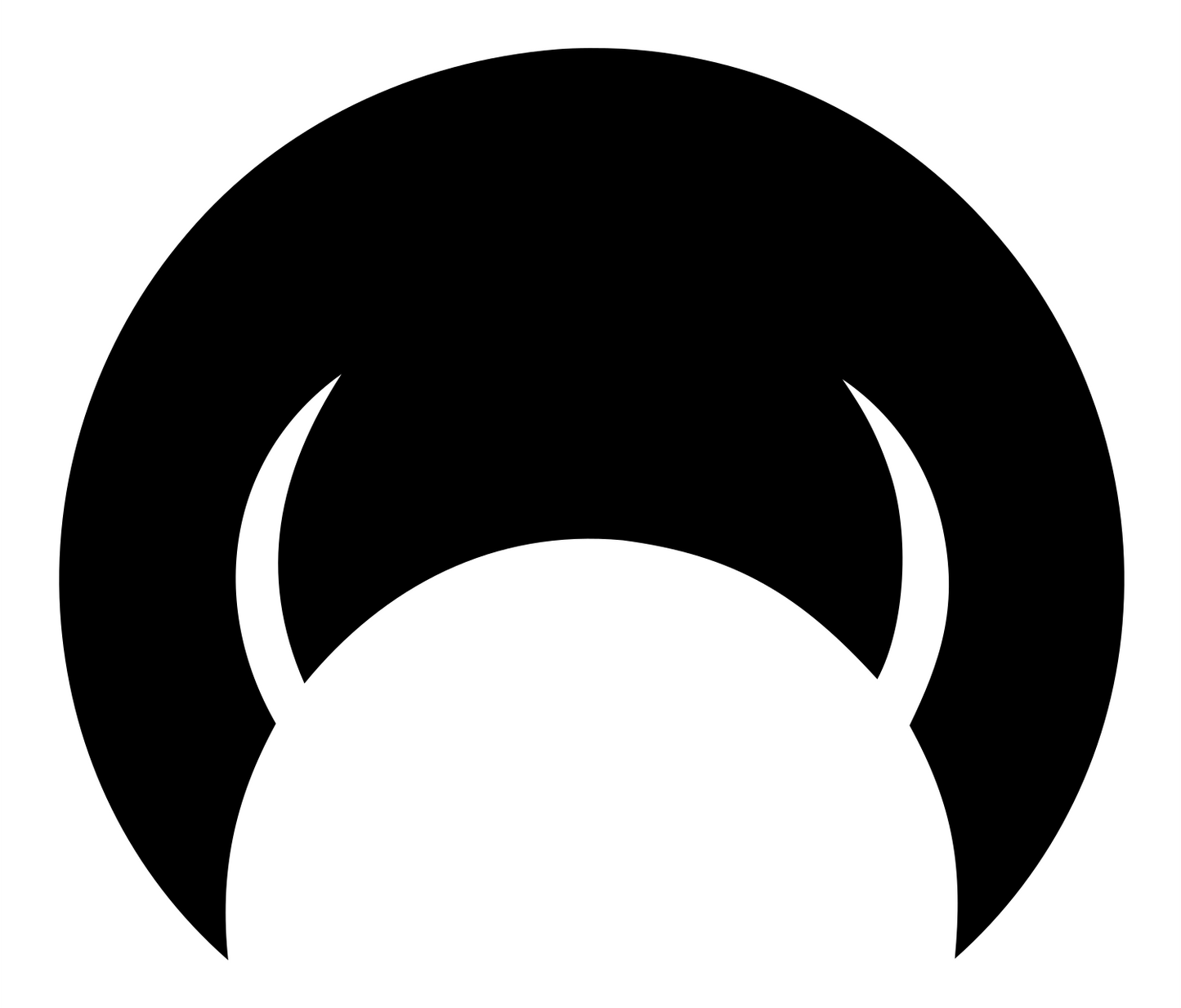 Kettlebell Silhouette Circle Logo #ffffff/#000000