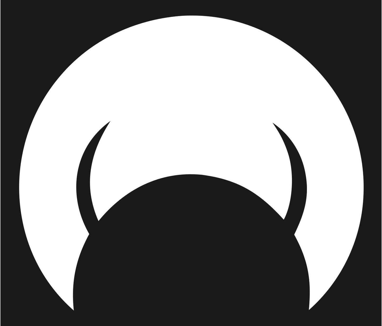 Kettlebell Silhouette Circle Logo #1a1a1a/#ffffff