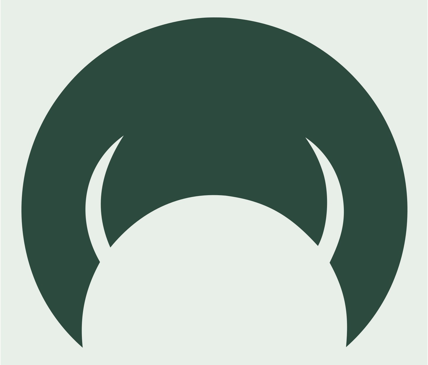 Kettlebell Silhouette Circle Logo #e8efe9/#2d4a3e