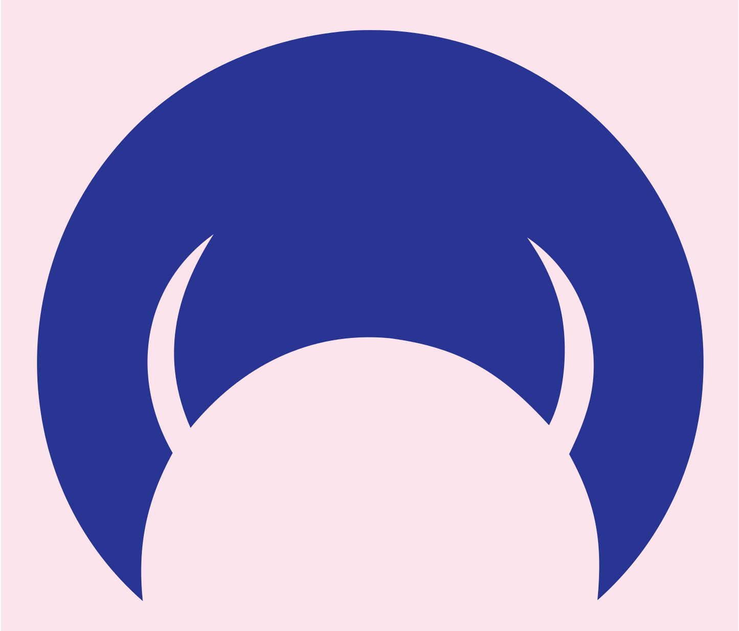 Kettlebell Silhouette Circle Logo #fce4ec/#283593