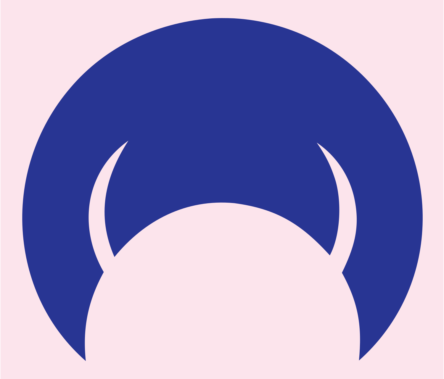 Kettlebell Silhouette Circle Logo #fce4ec/#283593