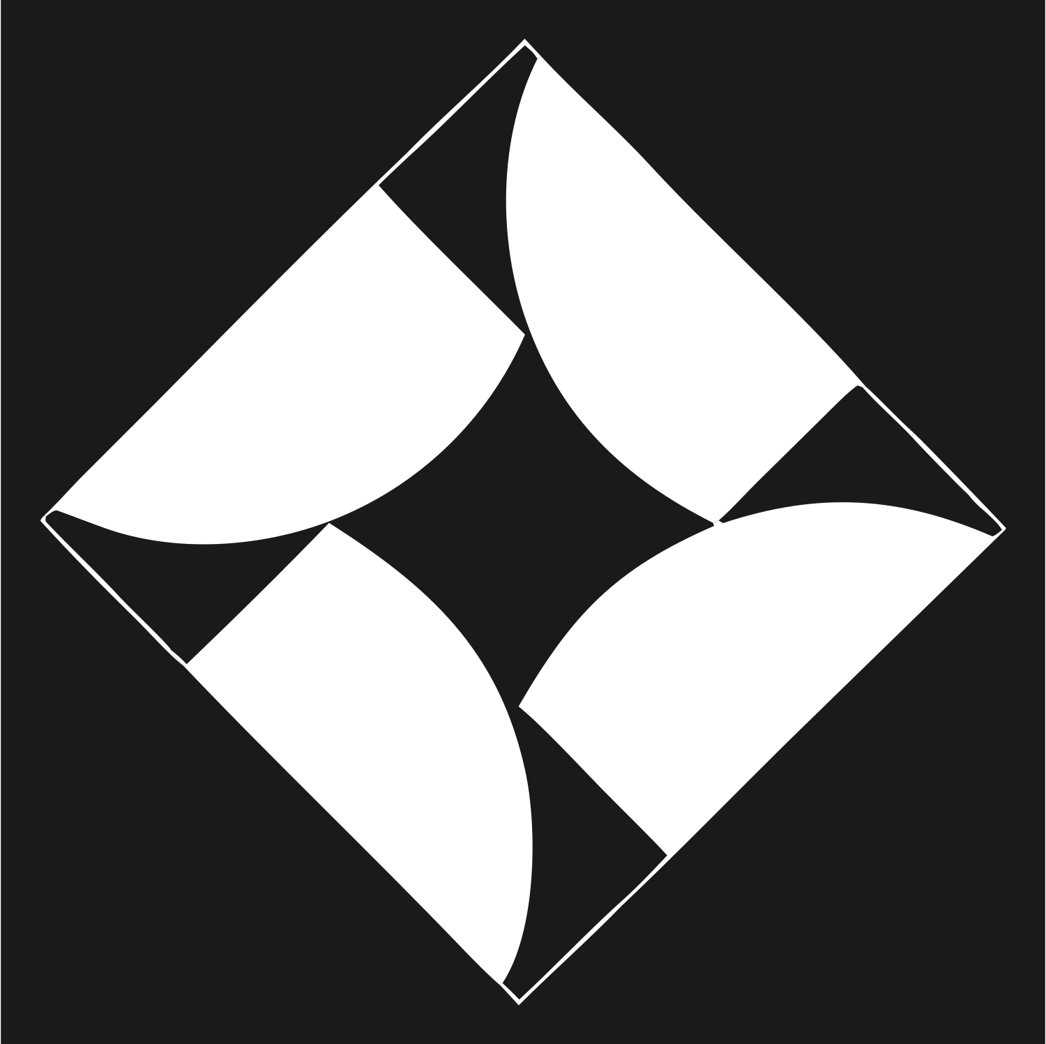 Four Crescents Diamond Logo #1a1a1a/#ffffff