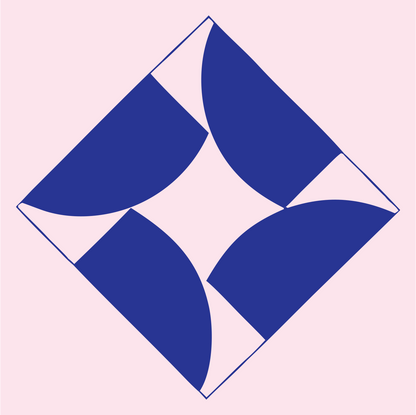 Four Crescents Diamond Logo #fce4ec/#283593
