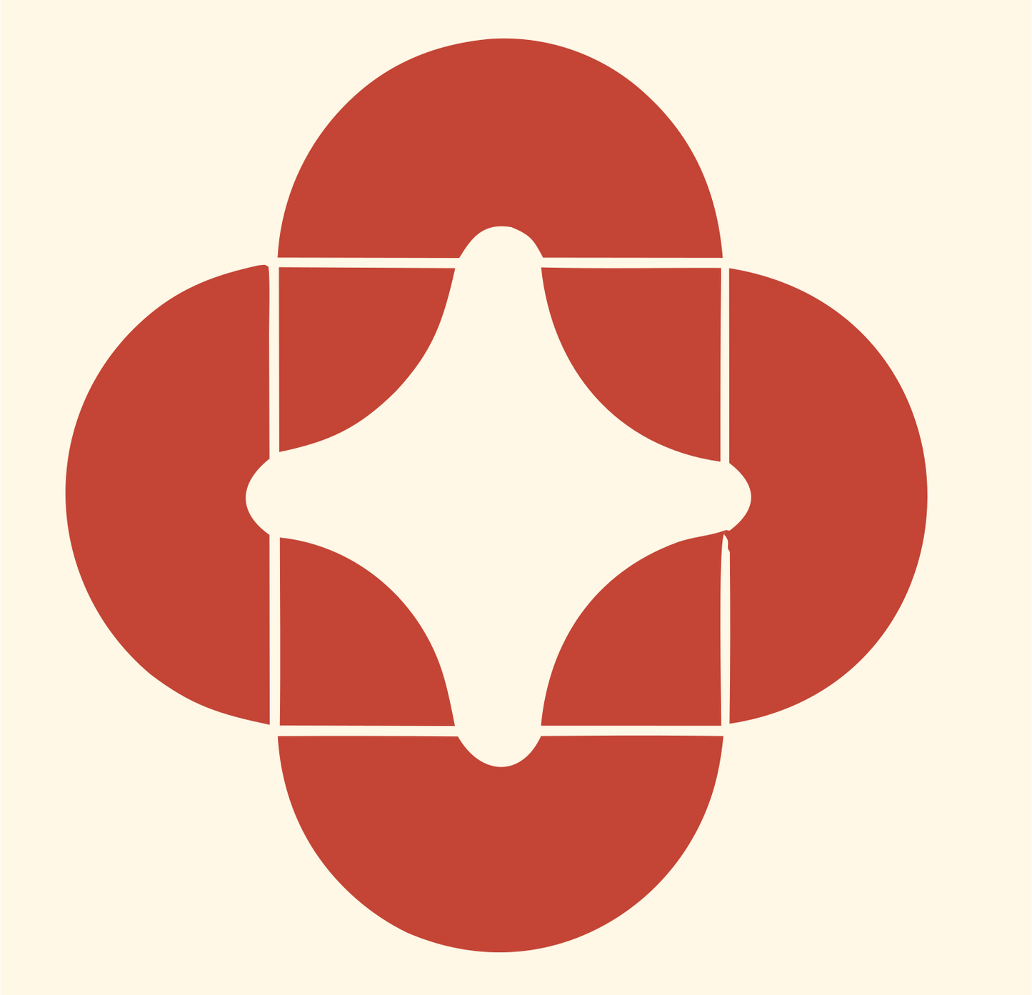 Boxing Glove Outline Logo #fff8e7/#c44536