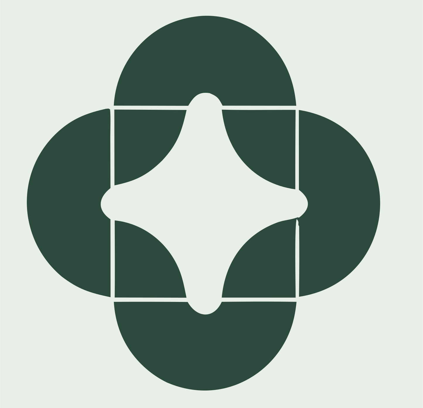 Boxing Glove Outline Logo #e8efe9/#2d4a3e