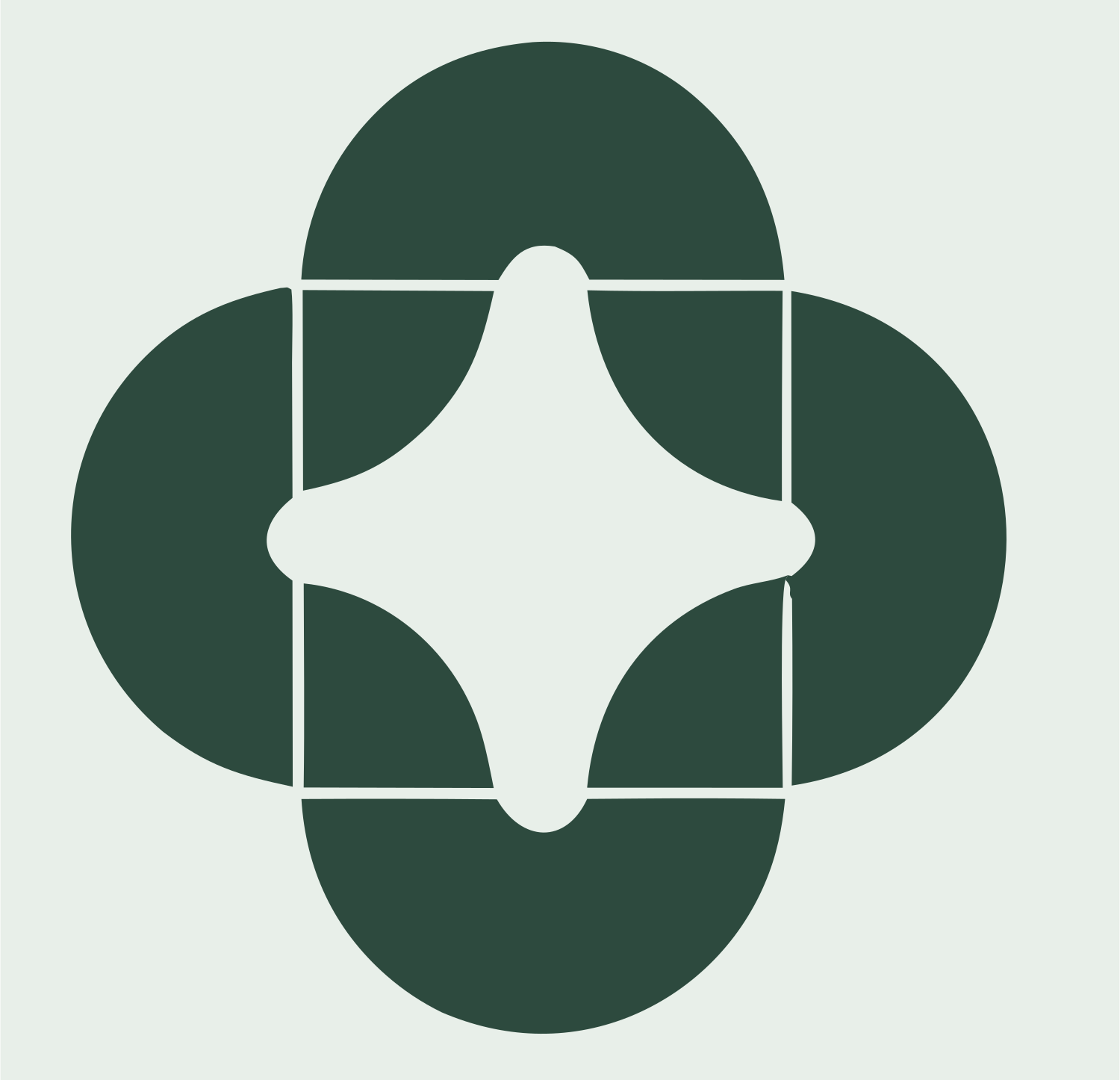 Boxing Glove Outline Logo #e8efe9/#2d4a3e