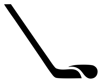 Hockey Stick Silhouette Logo #ffffff/#000000
