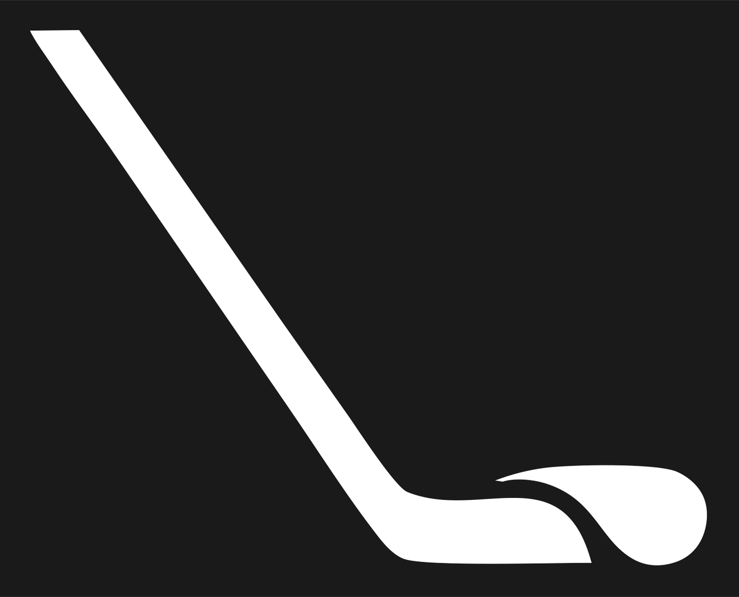Hockey Stick Silhouette Logo #1a1a1a/#ffffff