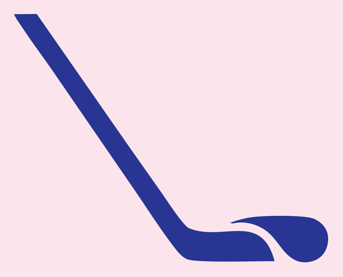 Hockey Stick Silhouette Logo #fce4ec/#283593