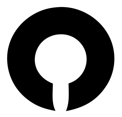 Circle Keyhole Hockey Logo #ffffff/#000000