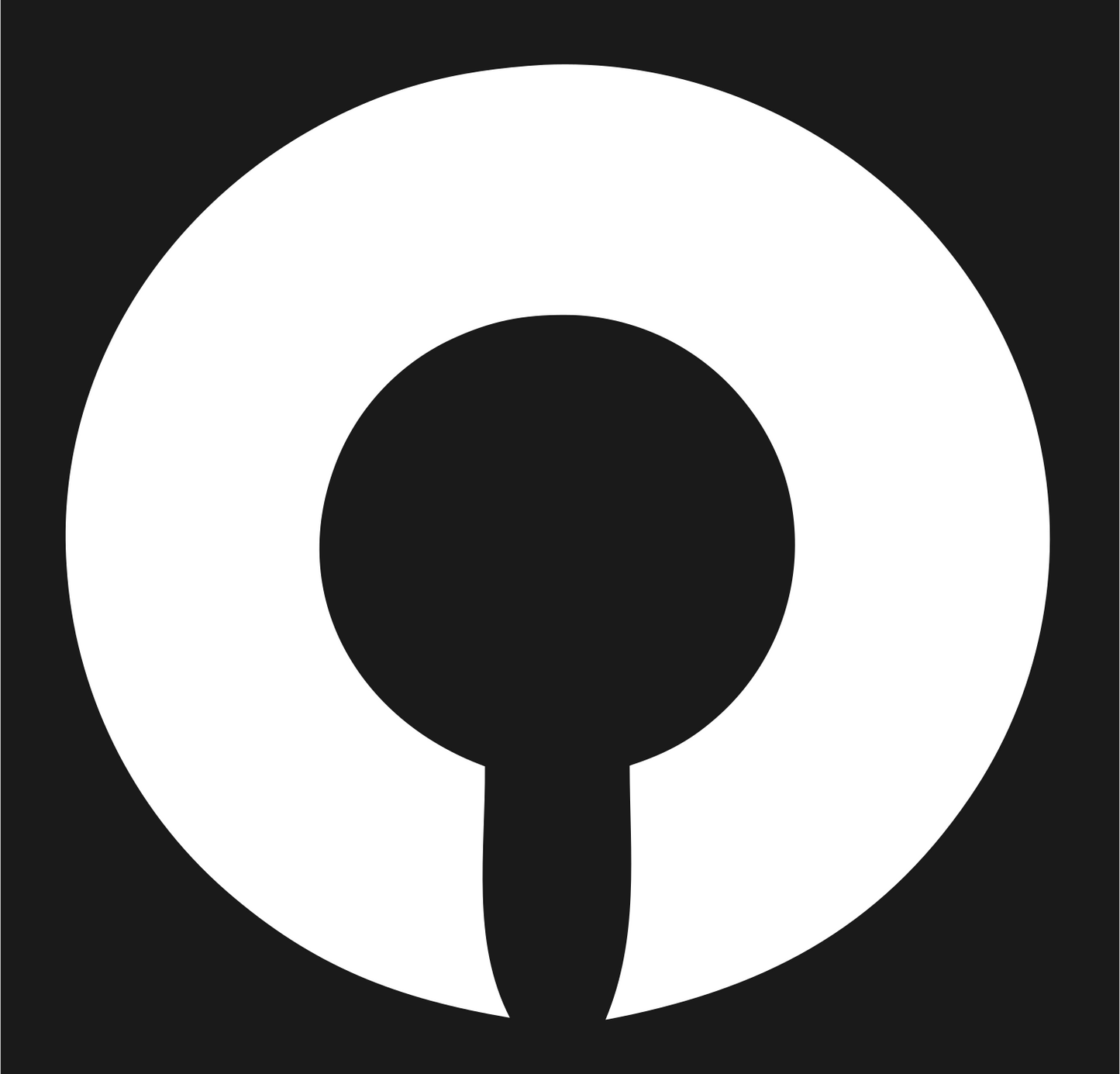 Circle Keyhole Hockey Logo #1a1a1a/#ffffff