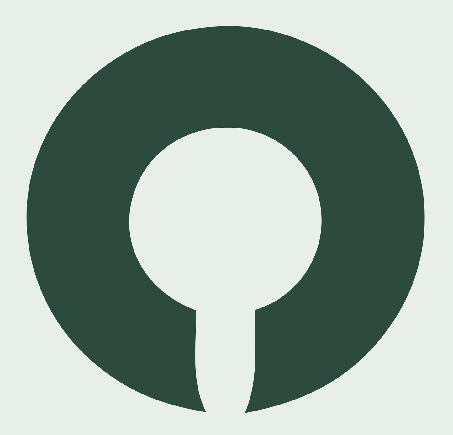 Circle Keyhole Hockey Logo #e8efe9/#2d4a3e