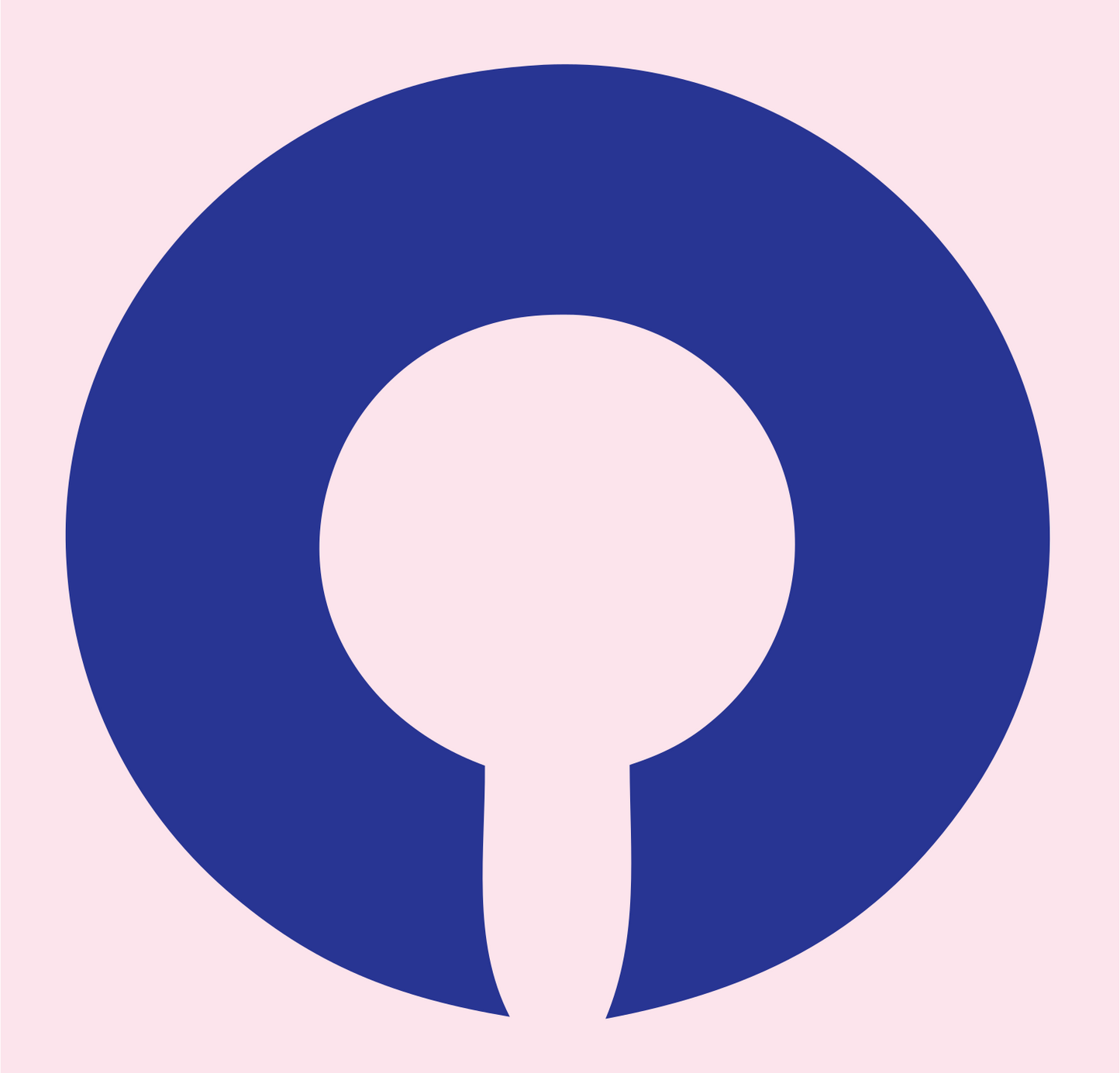 Circle Keyhole Hockey Logo #fce4ec/#283593
