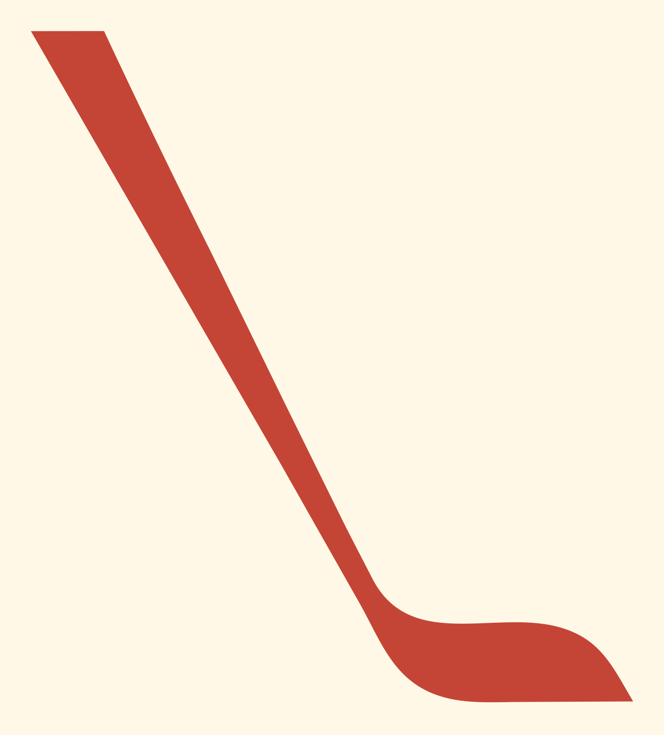 Hockey Stick Flat Logo #fff8e7/#c44536